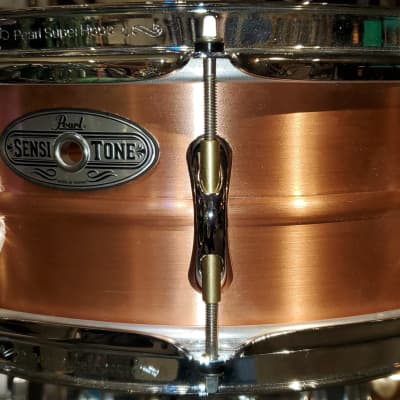 Pearl Sensitone Copper Beaded 5x14 Snare Drum image 5