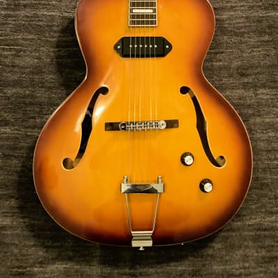VV:  Near MINT Grote  P-90 (125 thinline) true hollowbody electric guitar MAJOR UPGRADES, deal--READ image 1