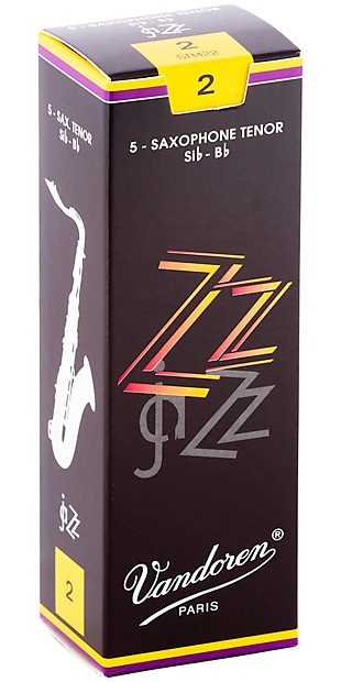 Vandoren SR422 ZZ Series Tenor Saxophone Reeds - Strength 2 (Box of 5) image 1