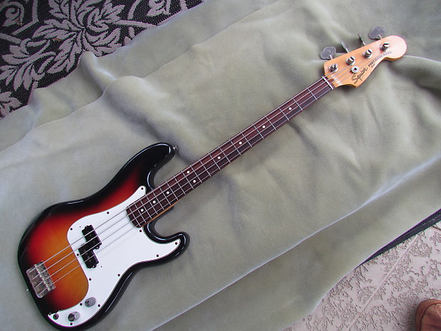 Squier By Fender Precision Bass Made In Japan 83-84 Sunburst Finish SQ  Serial Number Cool Bass