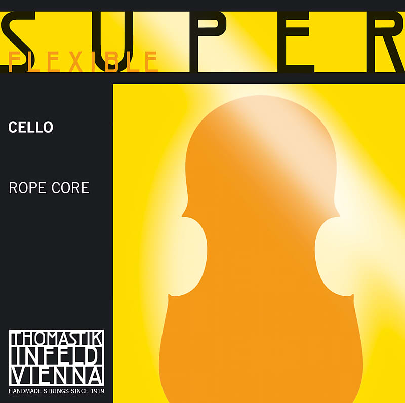 Thomastik 793 SuperFlexible Chrome Wound Rope Core 3/4 Cello String - C (Medium) image 1