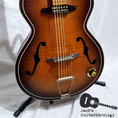 Kay/Harmony N-3 Player-Grade "The Gutbucket" Archtop w/ Goldfoil Pickup (1950s, Antique Burst) image 8