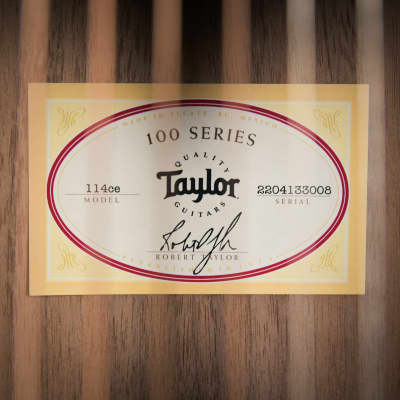 Taylor 114ce Sitka Spruce / Walnut Grand Auditorium Acoustic Electric Guitar 2023 (2204133008) image 8