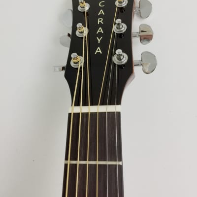 40 Caraya OM Style Acoustic Guitar w/Built-in EQ, Cutaway +Free