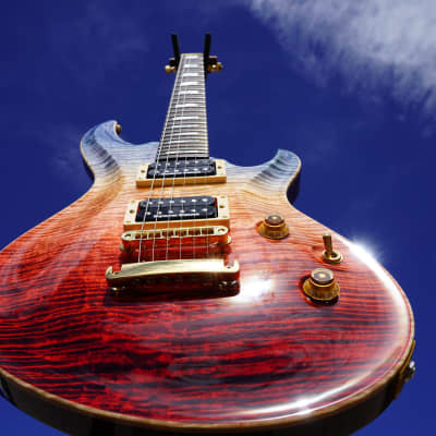 ESP Custom Shop Mystique Custom NT FM Blue Red Fade Burst 6-String Electric Guitar (NOS) w/ Case image 1