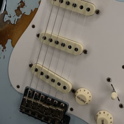 Fender Custom Shop Limited Edition 56 Heavy Relic Strat in Faded Sonic Blue over 2-Tone Sunburst image 2