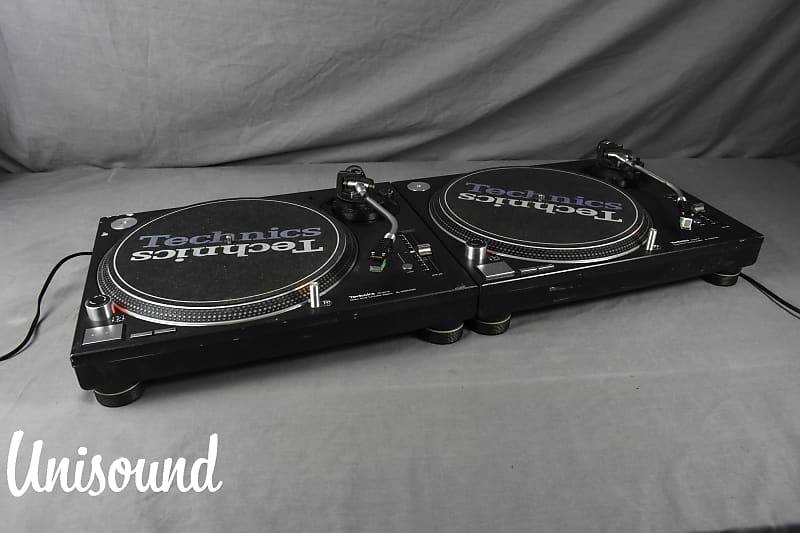 Technics SL-1200 MK3D Black Pair Direct Drive DJ Turntable [Very Good]