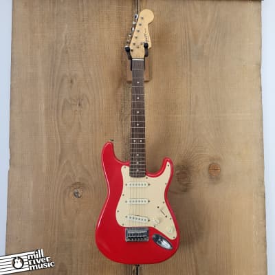 Squier Mini Stratocaster Red Electric Guitar Used image 2