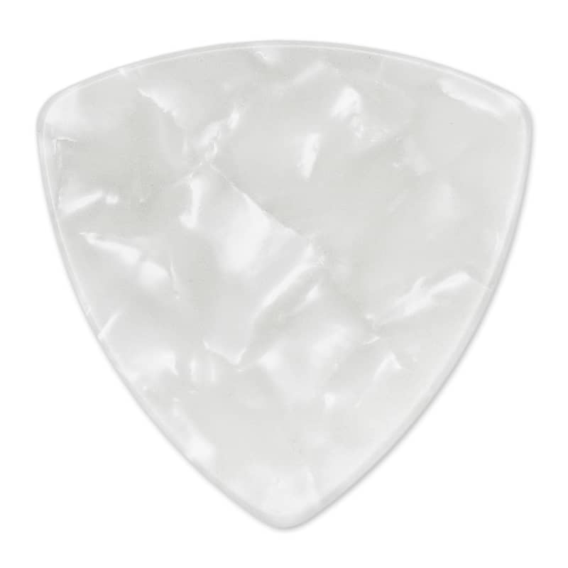 Celluloid White Pearl Guitar Or Bass Pick - 0.71 mm Medium