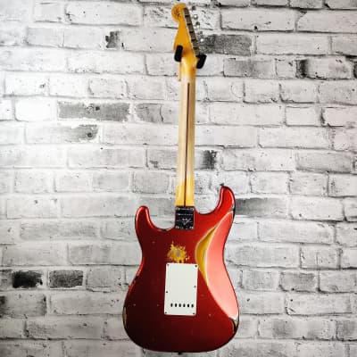 Fender Custom Shop Ltd 56 Stratocaster Heavy Relic – Super Faded Aged Candy Apple Red over 2-Tone Sunburst image 2