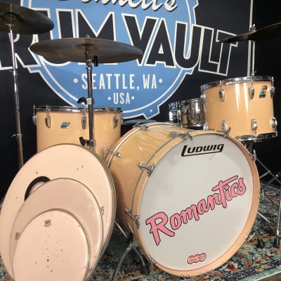 The Romantics, Jimmy Marinos' Custom Pink 1981 Ludwig Drum Set. Authenticated! image 6