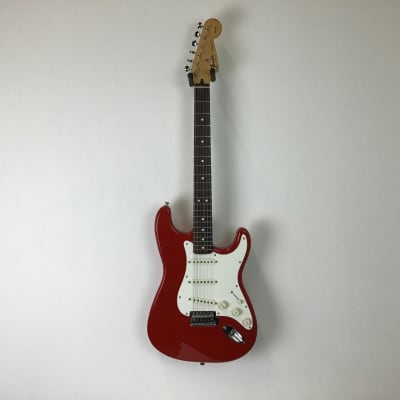 Used Fender 1995 MIM SQUIER SERIES STRATOCASTER Electric Guitar Red image 2