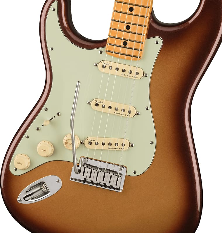 Fender American Ultra Stratocaster Left-Hand Guitar, Maple Fingerboard,  Mocha Burst w/ Deluxe Hardshell Case