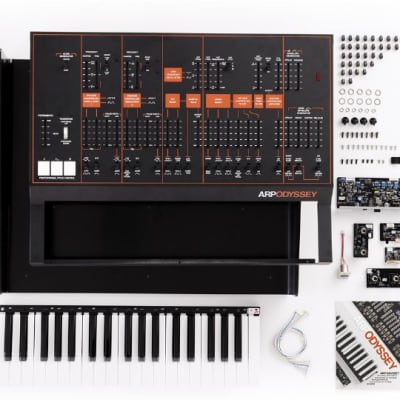 Korg ARPODYSSEYFSK3 Analog Duophonic Synthesizer Rev 3 with Full-Sized Keys, Limited Edition Black/Orange