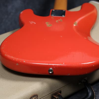 1964 Fender Precision Bass - Fiesta Red - OHSC image 14