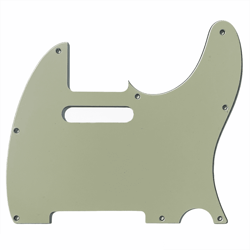 Allparts PG-0562 8-hole Pickguard for Telecaster®, Mint Green 3-ply (MG/B/MG) .090 image 1