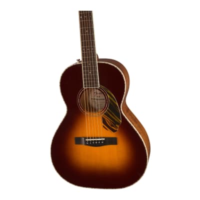 Fender PS-220E Parlor 6-String Acoustic Guitar (3-Tone Vintage Sunburst) image 2