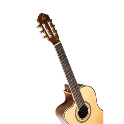 Ortega Family Series Pro Full Size Guitar Solid Spruce/ Mahogany Natural - RCE141NT-L, Left-handed image 7