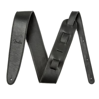 Fender Artisan Crafted Leather 2.5 in. Guitar Strap - Black image 1