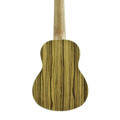 J&D Guitars Soprano Ukulele - Zebra Wood Top & Body by CNZ Audio image 4