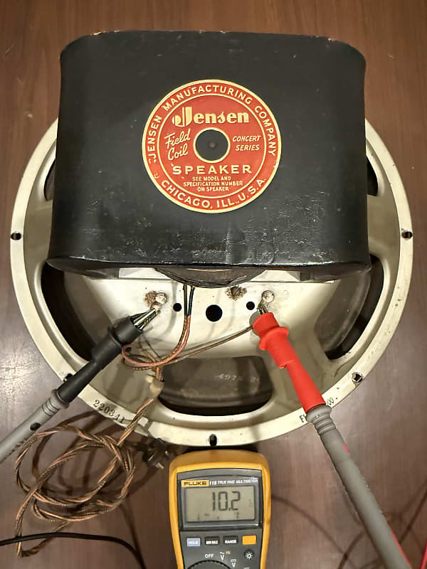 Vintage JENSEN  F15LL  1956 Field Coil Speaker 15” 16 ohms  			
