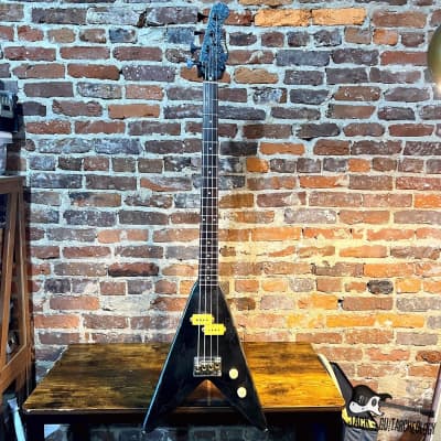 Schafer MIK V-Style Electric Bass (1980s - Slate Marble) image 2