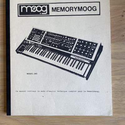 Moog Memorymoog 1983 Mode D’employ