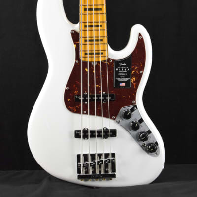 Fender American Ultra Jazz Bass V Arctic Pearl Maple Fingerboard for sale