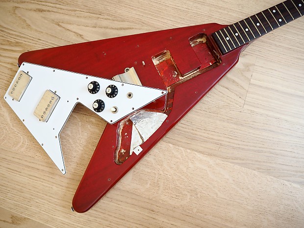 1980 Greco Flying V Electric Guitar FV-600 Cherry | Reverb