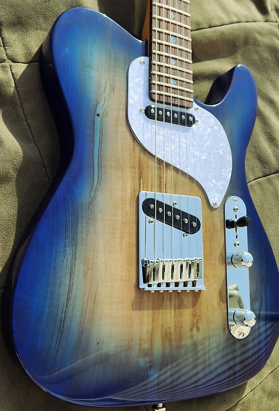 EAllen Guitars T-style  2023 Ombre Blue Burst image 1