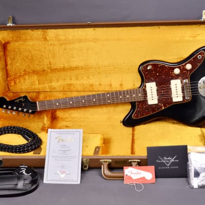 RARE Fender Custom Shop 1962 '62 Reissue Jazzmaster ~RELIC~ Black w/Matching Headstock 1960s for sale