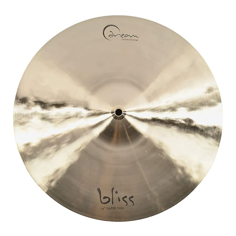 Dream Bliss 16-Inch Paper Thin Crash, Dark Undertones, Low Gentle Bridge, Hand Forged and Hammered Cymbal with Wooden Stick image 1