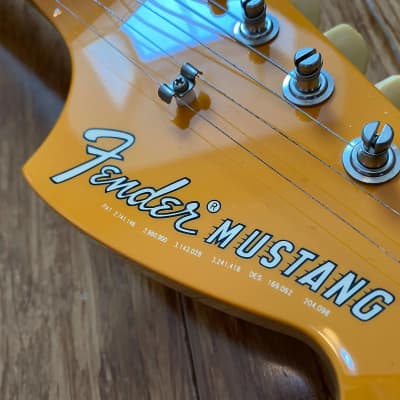 Fender Japan Only 2007 Mustang Competition Reissue 'Beck' Edition Capri Orange w/ Matching H/S image 6