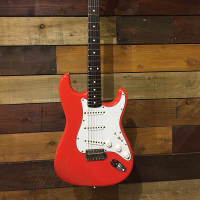Squier JV Stratocaster 60`s MIJ  1983 Fiesta Red image 2
