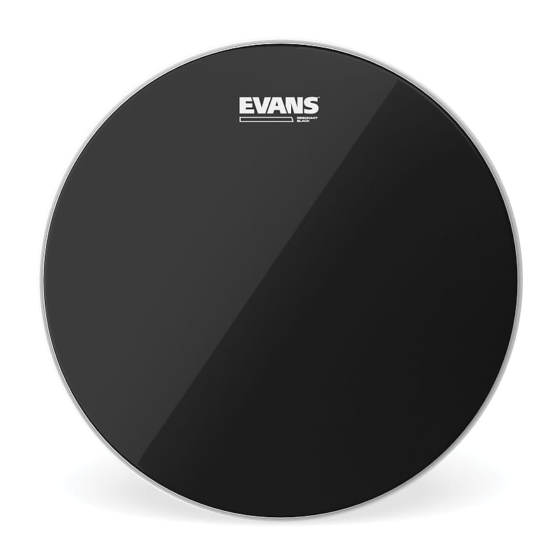 Evans Resonant Black Tom Drum Head, 12 Inch image 1