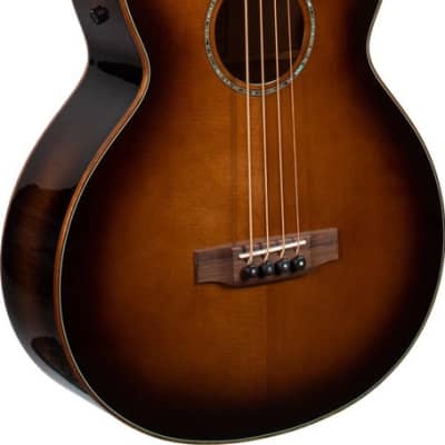 Teton 130 Flame Maple Acoustic Bass, Gold Honeyburst, Cutaway & Electronics for sale