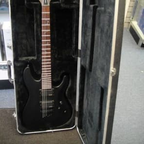 Schecter Damien 6 Satin Black Bat Inlays EMG-HZ pickups w