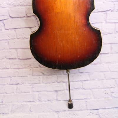 Vintage 1968 Egmond 104B - RARE Violin Bass w/ Upright Endpin image 6