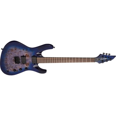 Jackson Pro Series Chris Broderick Soloist HT6P Guitar, Laurel, Transparent Blue image 2
