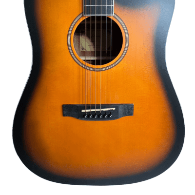 Donner Acoustic Guitar Full Size 41 Inch Solid Spruce Top Cutaway Grand Auditorium Starter Bundle Sunburst image 4