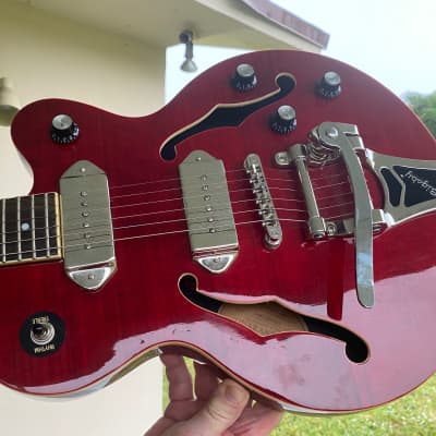 Epiphone Wine Red with reverse Bigsby to palm/wrist/elbow use WildKat Studio image 13