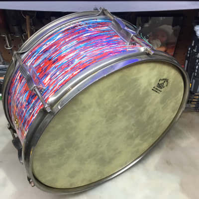 Ludwig WLF 6.5”x14” Snare Drum 1950’s Red Psychedelic Mod Fade image 5