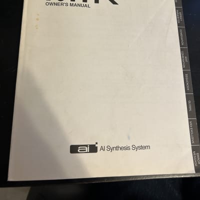 Korg M1R Owner's manual 1988 original in pretty nice shape