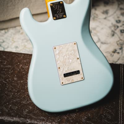 Don Grosh 30th Anniversary Limited Edition NOS Retro SSH-Sonic Blue w/Highly Figured 1-Piece 5A Roasted Birdseye Maple Neck & Gold Hardware image 7