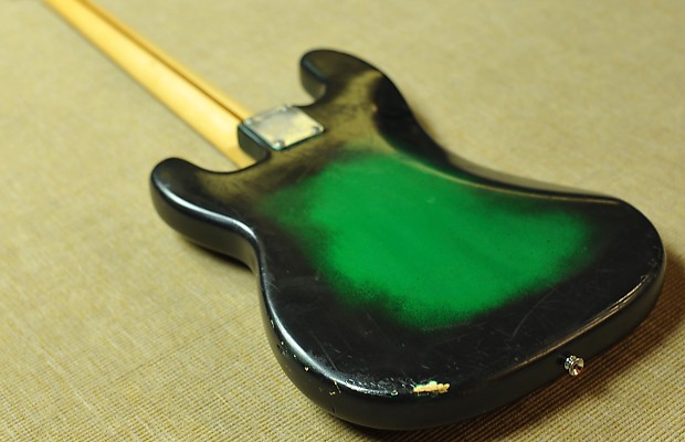 Fender Precision Bass 1973 - Green Burst - 8.26 lbs | Reverb