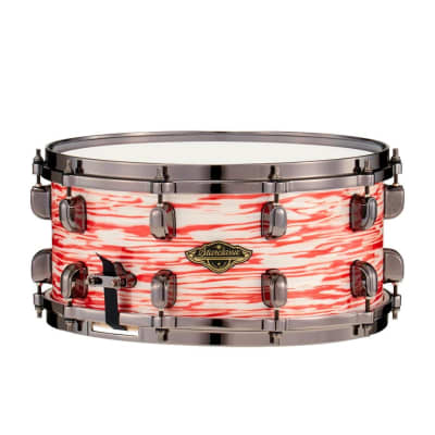 Tama Starclassic Walnut/Birch Snare Drum 14x6.5 Red & White Oyster image 1