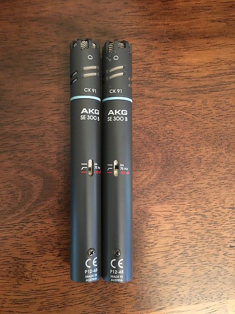 Pair of AKG SE300B / CK91 small condenser microphones
