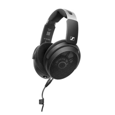 Sennheiser HD 490 PRO Professional Open-Back Reference Studio Headphones with Two Unique Ear Pads Set and Open-Mesh Metal Earpiece Covers (Black) image 1