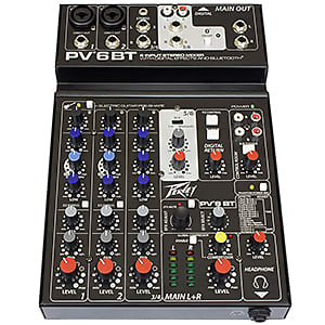 Peavey PV 6 BT 6 Channel Mixer with Bluetooth and Effects image 1