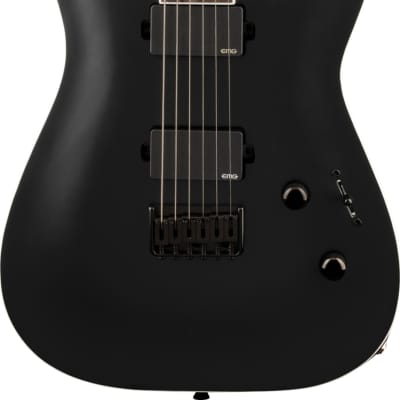 Jackson Soloist SLA6 DX Arch Top Baritone Electric Guitar, Satin Black image 1